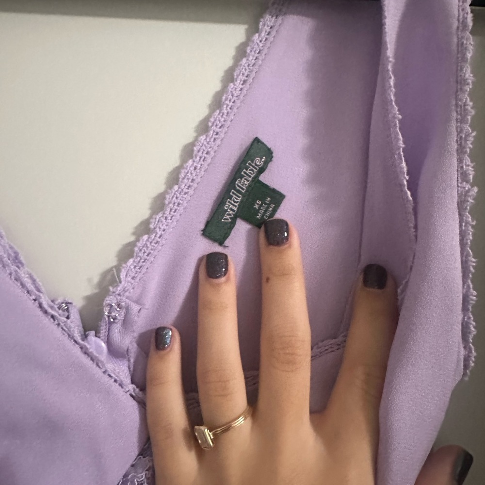 Target long purple dress with lace details